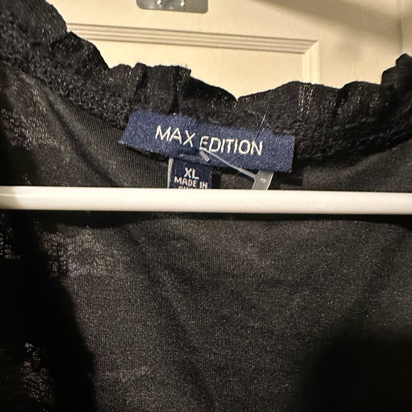 MAX EDITION Black Stretchy Lace XL Dress - Picture 3 of 12